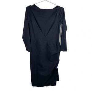 Chiara Boni La Petite Robe Black High Neckline Knee Length Dress